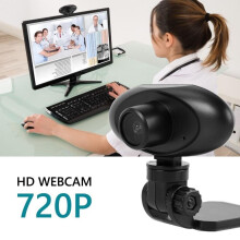 HD 720P USB-webcam met ingebouwde microfoon en 360 draaibare webcam voor desktop, laptop, breedbeeldvideo,
