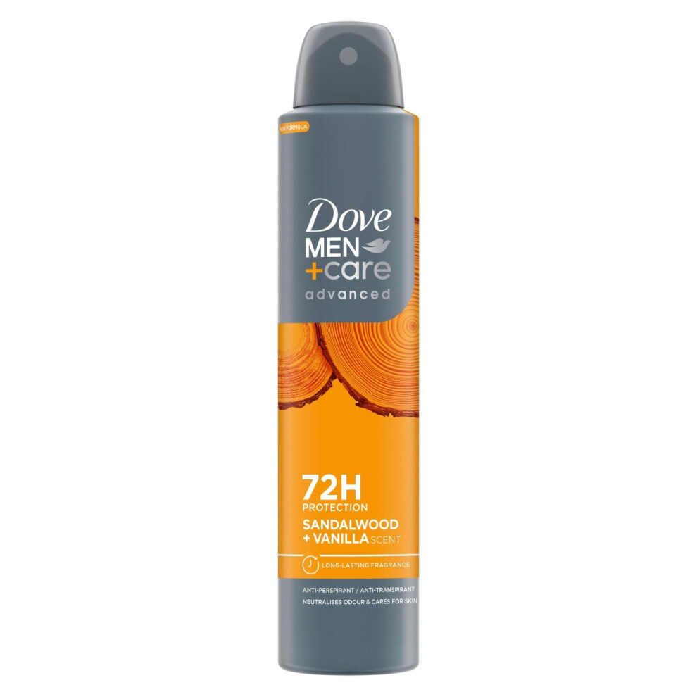 Dove Men+Care Men's Cream Dove +Care Antiperspirant Deodorant Spray Sandalwood + Vanilla, 30X200ml - Image 2