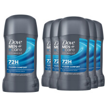 Dove Men+Care Anti-Perspirant Stick Clean Comfort 6x50ml 72H Sweat Protection
