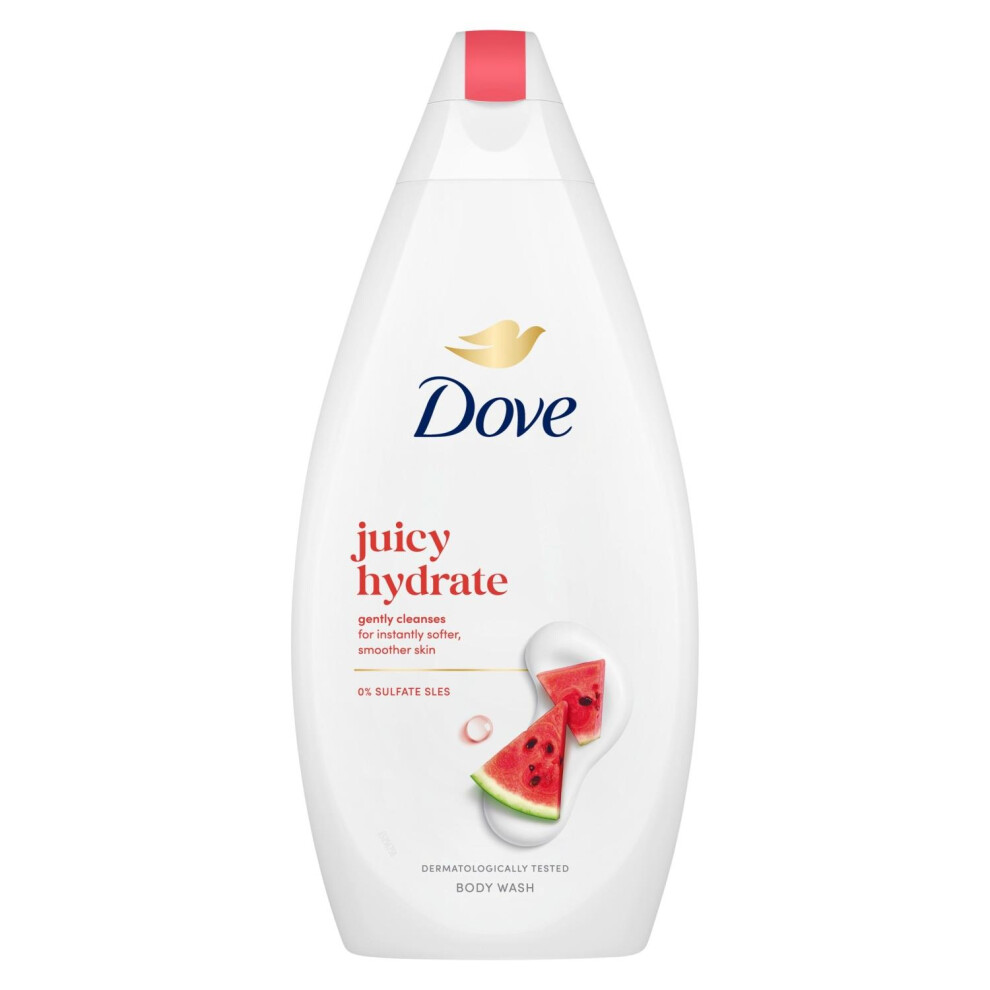 Dove Juicy Hydrate Body Wash, 0% Sulfates & Sles Gentel Cleansing 450Ml