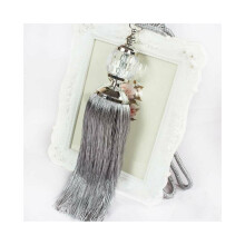 (Grey (Pair)) Luxury Backs Curtain Holdbacks Rope Tie Binding Tassel Buckle Window Cloth Decor