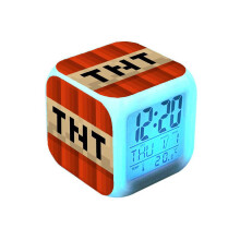 (groen) Minecraft wekker LED nachtlampje stijl A