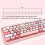 (pink mix) Wireless Keyboard & Mouse Set, Bluetooth Keyboard 3