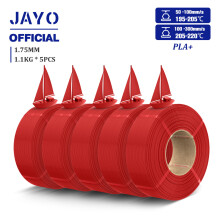 JAYO PLA Plus Nachfüllfilament, 1,75 mm, Rot, 5er-Set für 3D-Drucker