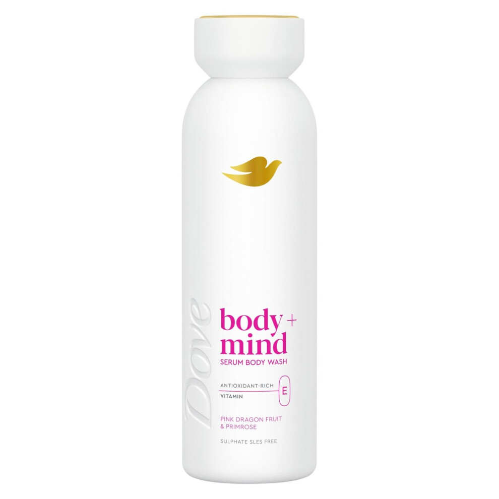 Dove Pink Body + Mind Serum Body Wash Dragon Fruit Antioxidant & Vitamin E, 350Ml - Image 5