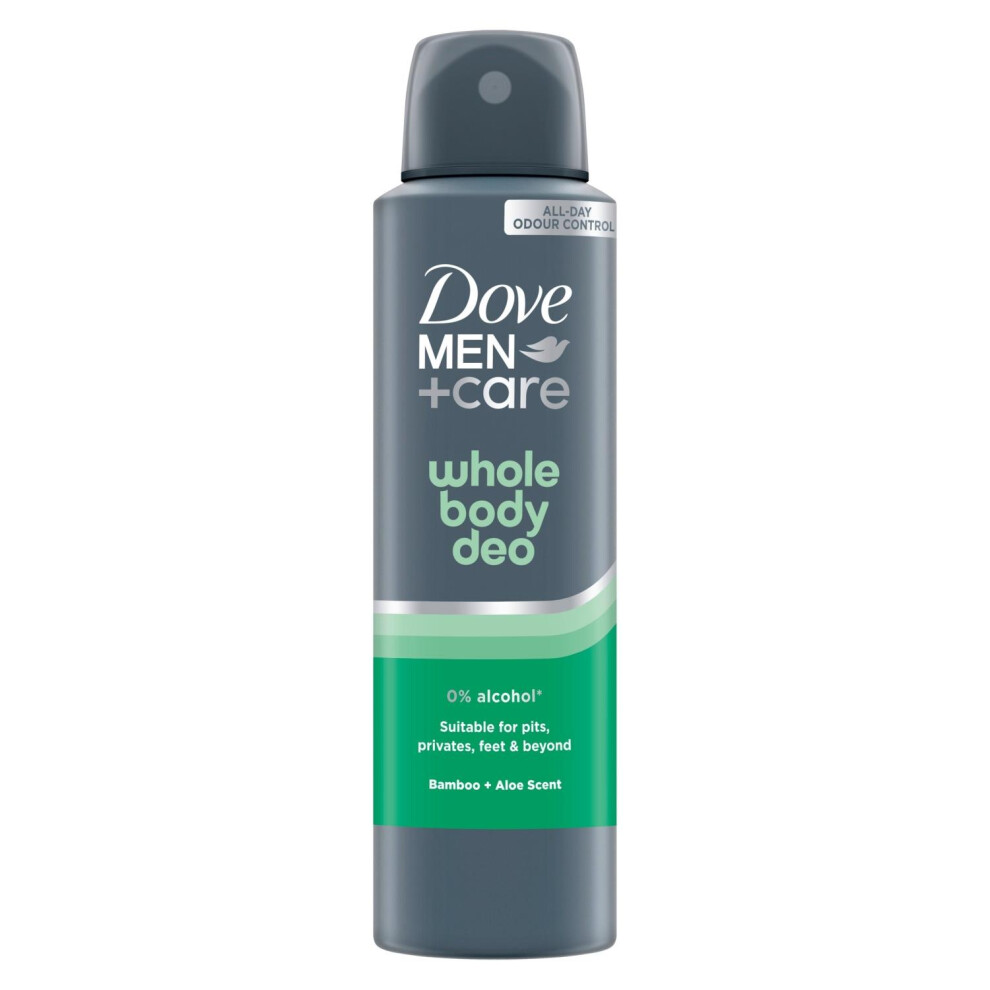 Dove Men+Care Whole Body Deodorant Spray Bamboo&Aloe 72H Protection, 6x150ml - Image 5