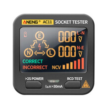 Wielofunkcyjny tester gniazd, gniazd Rcd, Gfci i detektor napięcia po stronie B