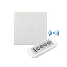 Digitale aanraakschakelaar voor thuis met LED-achtergrondverlichting - Glazen paneel, 110-240V, 3-300W,