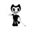 (Bendy) Bendy and the Ink Machine Λούτρινη Φιγούρα Κούκλας Μαύρο Λευκ 1