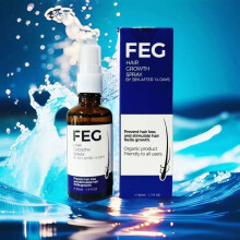 Feg Haargroeispray, voedt snel lang, dik en sterk haar en voorkomt haaruitval.