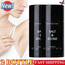 2x Salt & Stone Black Rose and Oud Antiperspirant Deodorant, voor mannen en vrouwen