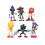 (3) 6 τεμάχια/σετ φιγούρες από PVC με τον Sonic Hedgehog, διακόσμη 1