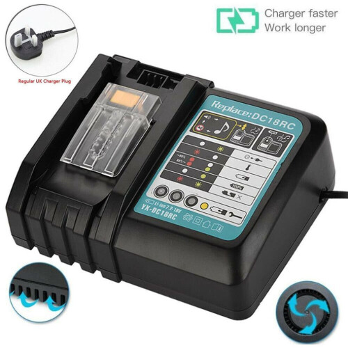 Για μπαταρία Makita 18V 5Ah BL1860B BL1850B γρήγορο φορτιστή DC18RC