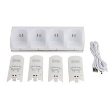 Oplaadbare batterij voor de Wii, Wii 4-in-1 batterijpakket, Wii-batterijlader