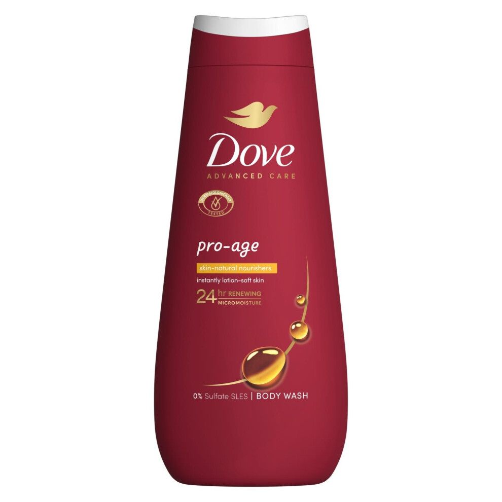 Dove Advanced Care Pro Age Body Wash 24H Renewing Micromoisture, 12X400ml - Image 2