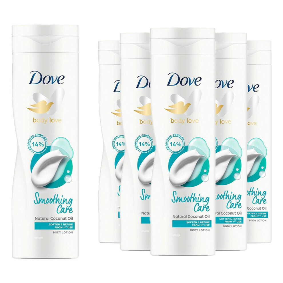 Dove Body Love Smoothing Care Body Lotion With Coconut Oil, 250Ml 6 Pack - Image 2