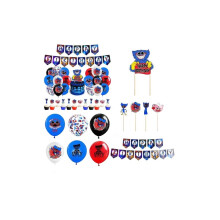 (Full Set) Poppy Playtime Huggy Wuggy Theme Birthday Party Supplies Balloon Set Decorations