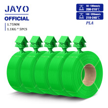 JAYO 3D-Druckerfilament, PLA Plus Nachfüllfilament 1,75 mm, Grün, 5er-Set