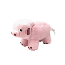 (Pink Pig, 28cm) Minecraft Plush Toys Minecraft Creeper Enderman Wolf Stuffed Toys Pixel Doll