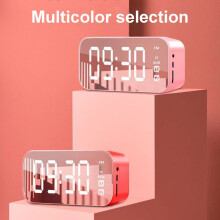 (Roze) Multifunctionele draadloze Bluetooth-compatibele subwoofer, luidspreker, muziekspeler en wekker