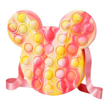 (Pink) Mickey Mouse Pop It Shoulder Bag Wallet Kids Purse Push Bubble Stress Reliever