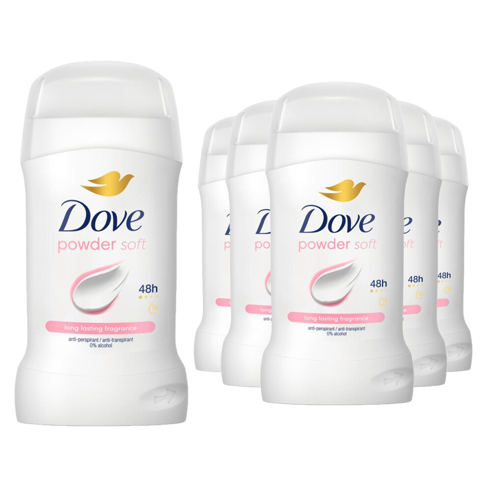 Dove Women's Cream Powder Soft Anti-Perspirant Deo Stick 50Ml 6 Pack, 48H Sweat Protection - Image 2