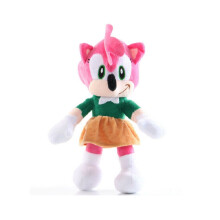 (Pink) Sonic The Hedgehog Knuckles Silver Tails Stuffed Teddy Bear Toy