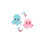(Pink To Light Blue) Giant Reversible Octopus Toy 1