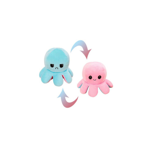 (Pink To Light Blue) Giant Reversible Octopus Toy