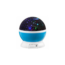 (Blue) Rotating LED Light Projector Star Moon Sky Baby Kids Night Master Lamp Home Gift
