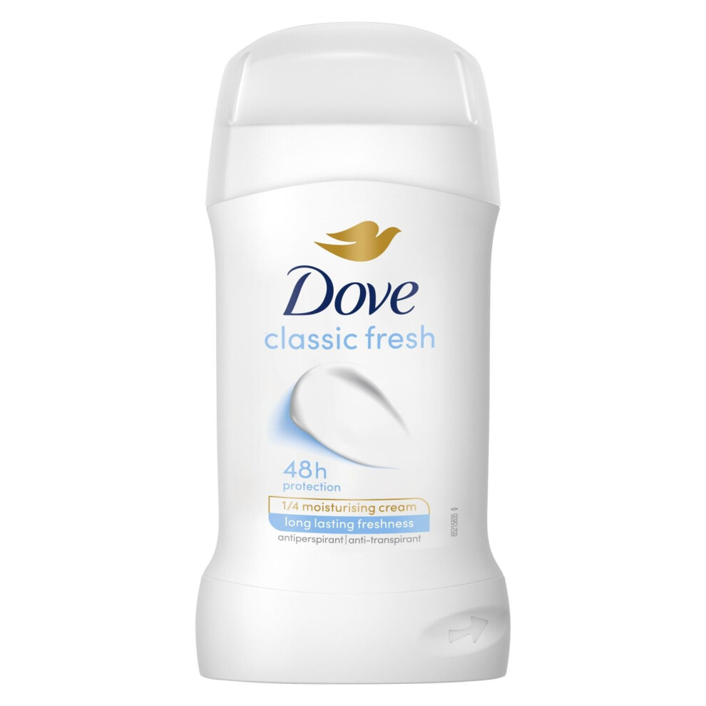 Dove Women's Cream Classic Fresh Anti-Perspirant Deo Stick 50Ml 24 Pack, 48H Sweat Protection - Image 2