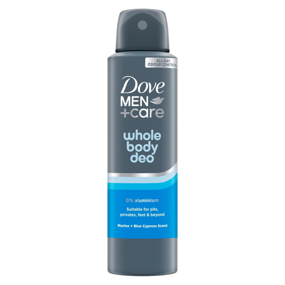 Dove Men+Care Whole Body Deodorant Spray Marine&Cypress 72H Protection, 12x150ml - Image 7