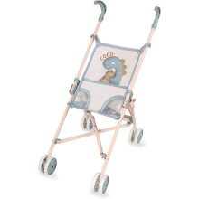 Cadeira de passeio dobrável para bonecas até 48 cm, com cinto de segurança, 56x28x42 cm