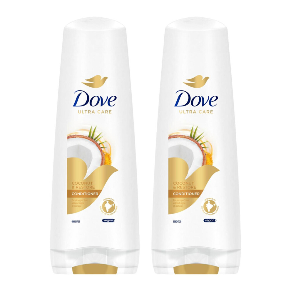 Dove Ultra Care Conditioner - Coconut & Restore 2X350 Ml Bio Restore Technology