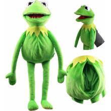 Kermit de Kikker Handpop - 60 cm Zachte Pluche Kikkerpop voor Verhalen Vertellen, Toneelstukken, Kleuterspeelgoed