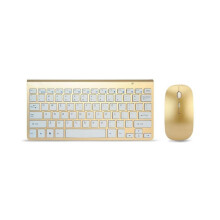 (GOUD Engels) Ultradun draadloos toetsenbord en muiscombinatie 2,4 g draadloze muis voor Apple-toetsenbord
