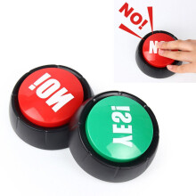 (NO#) 2 stuks elektronisch pratend speelgoed met JA/NEE-geluidsknop, groen/rood, voor evenementen en