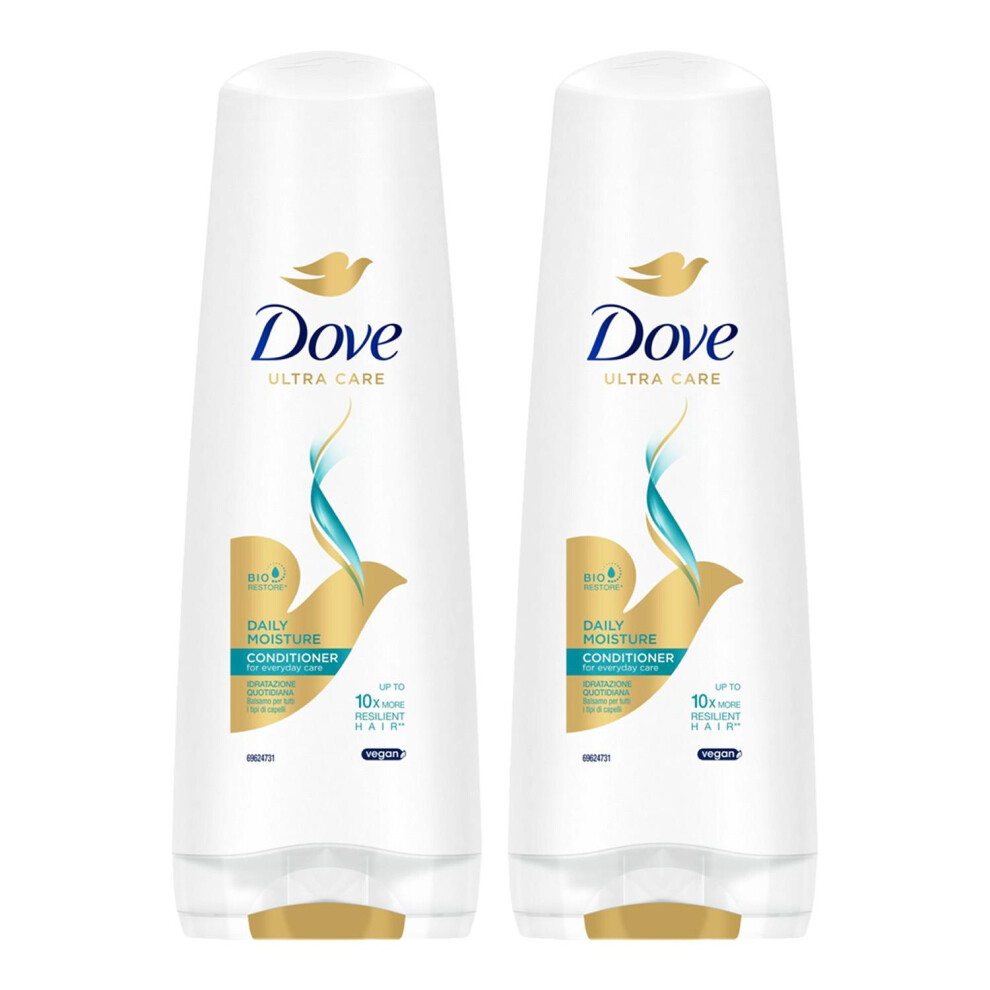 Dove Ultra Care Conditioner - Daily Moisture 2X350 Ml Bio Restore Technology - Image 2