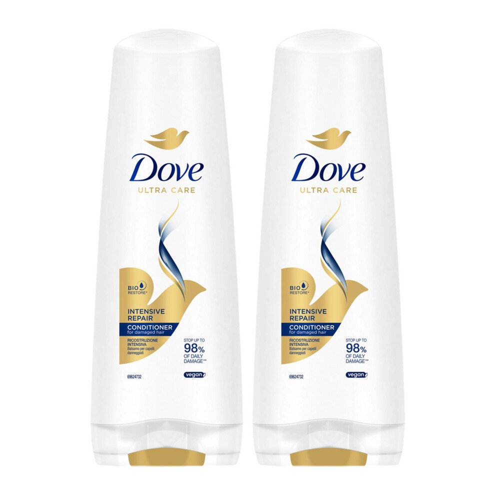Dove Ultra Care Conditioner - Intensive Repair 2X350 Ml, Bio Restore Technology - Image 2