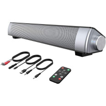 PC Soundbar,Wired & Wireless Bluetooth BT Computer Speakers with Remote Control,Portable USB Home Theater