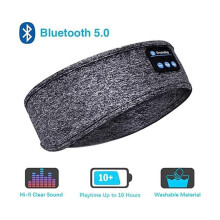 Bluetooth-hörlurar för sovande sporthuvudband tunna, mjuka, elastiska, bekväma trådlösa musikhörlurar