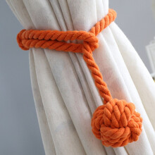 (Orange) 2x Curtain Cotton Rope Ball