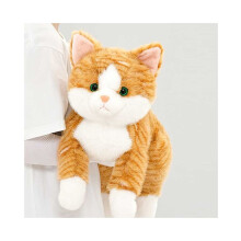 (Orange, 30cm) Cat Plush Toy Cartoon Stuffed Animal Doll Cute Kids Birthday Gift Decoration
