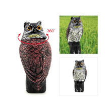Realistische uilenlokvogel met draaiende kop, geschikt voor vogels, duiven en kraaien, en als vogelverschrikker