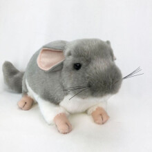Realistic Chinchilla Mouse Animal Plush Stuffed Doll Kids Toy Home Desktop Decor