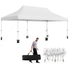 GOPLUS estufa dobrável 3 x 6 m, impermeável, metal e tecido Oxford, para eventos e jardim