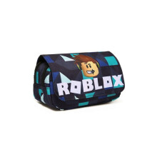 ROBLOX School Etui - Grote capaciteit met 2 vakken met ritssluiting en een extern vak, 20x10x7,5 cm