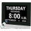 Digital Calendar Alarm Day Clock, 8" Large Screen Display, with 5 Alarm Options, AM/PM Function, for 1