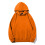 (Oranje, M) Klassieke effen pullover met capuchon voor heren en dames 1