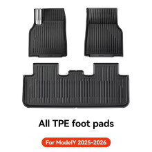 YZ, Tapis de sol en TPE Premium, Tesla Model Y Juniper 2025-2026, Imperméable et Antidérapant, Lot de 3